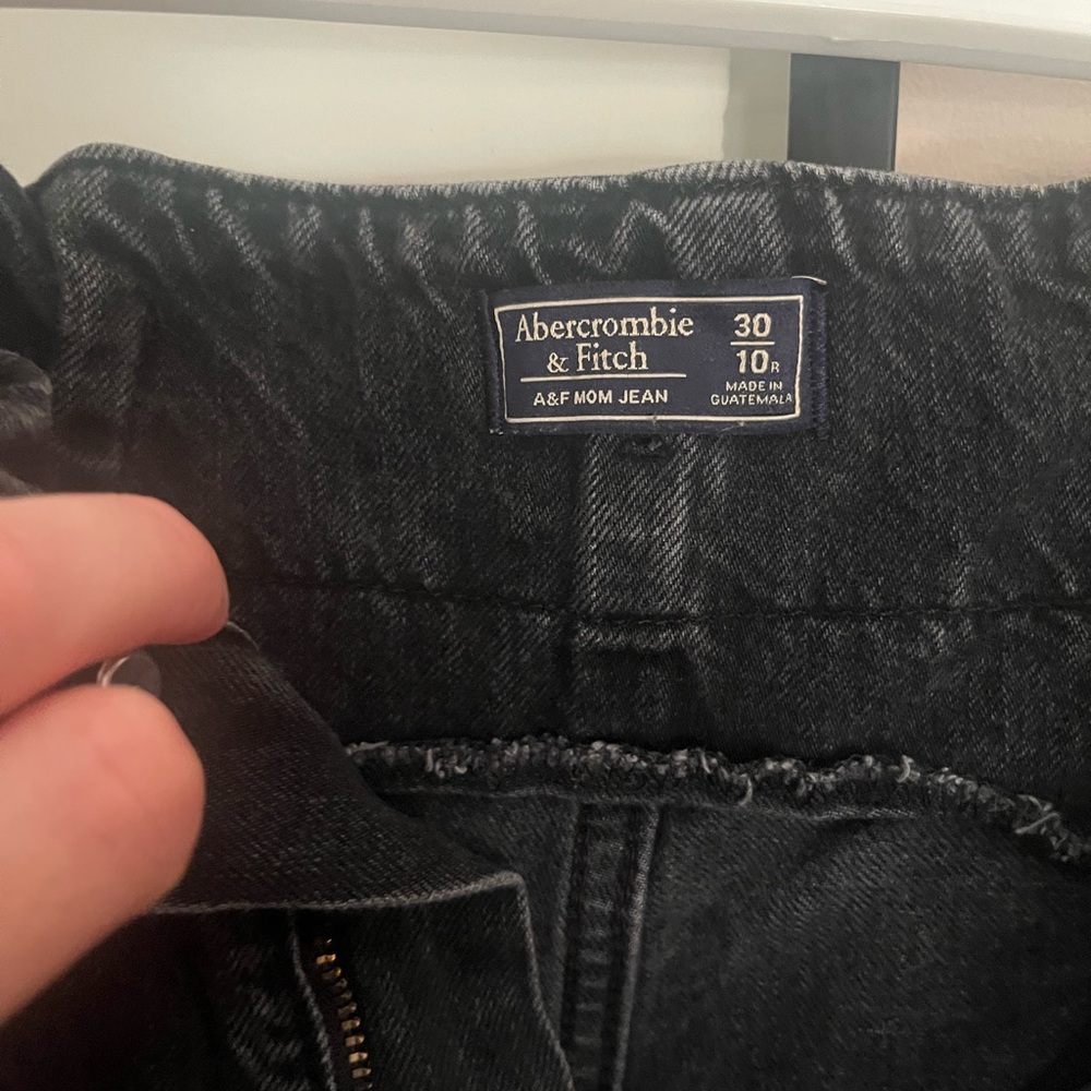 Abercrombie & Fitch Women's Dark Gray Boyfriend Jeans